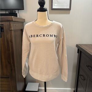Abercrombie & Fitch Cream Striped Sweater